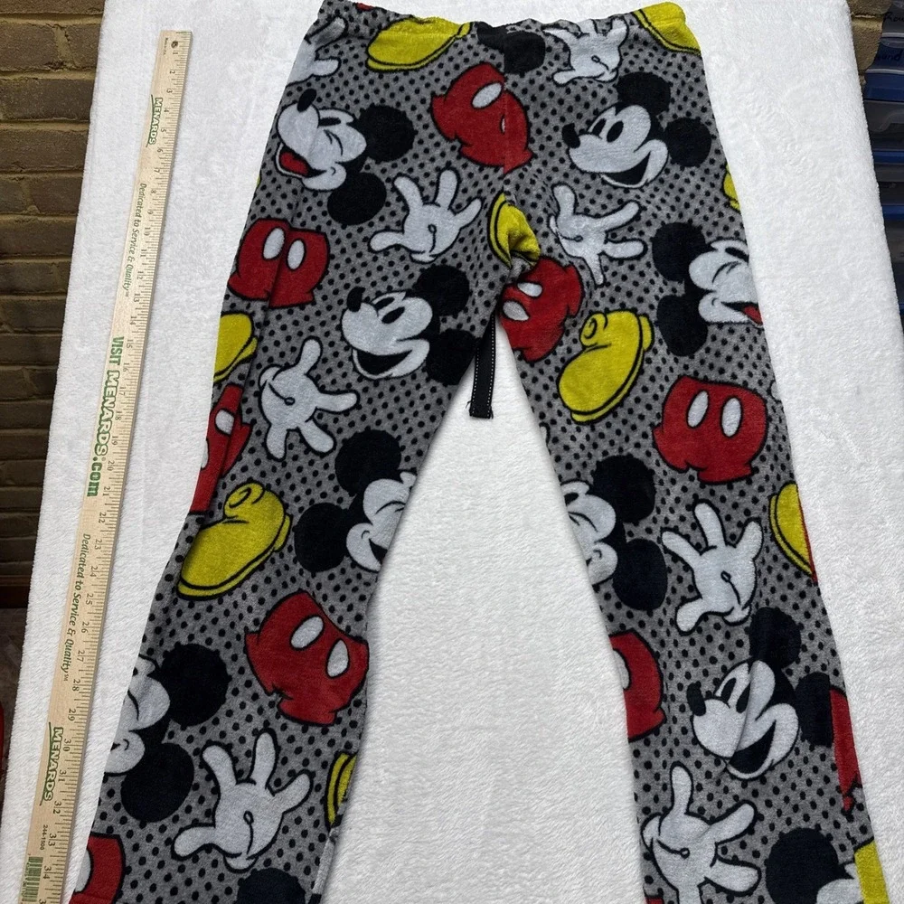 Disney Mickey Mouse Woman's Large Fleece Sleep Pants Size L (12-14) Sleepwear - Picture 8 of 15